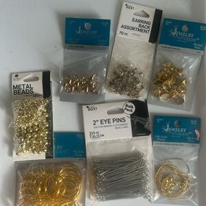 Jewelry Making Supplies Set with Gold and Silver Tones